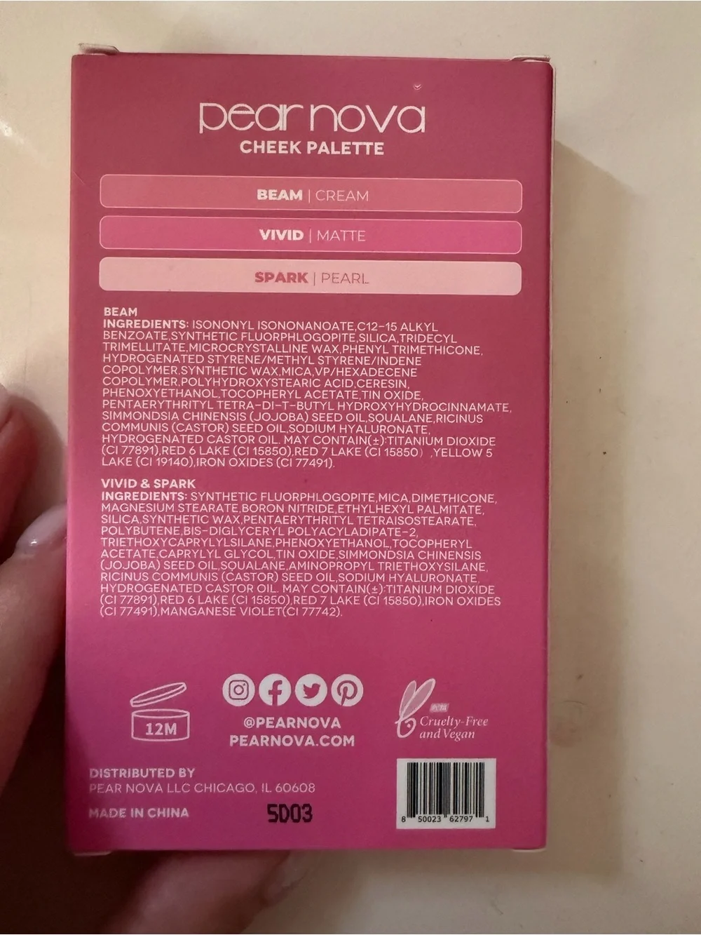 Pear Nova Cheek Palette - Pink Shades